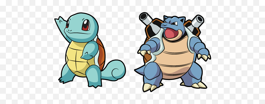 Pokemon Squirtle And Blastoise Cursor - Squirtle And Blastoise Png,Blastoise Png