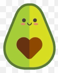 Download Transparent Avocado Kawaii - Kawaii Transparent Avocado Png,Avacado Png