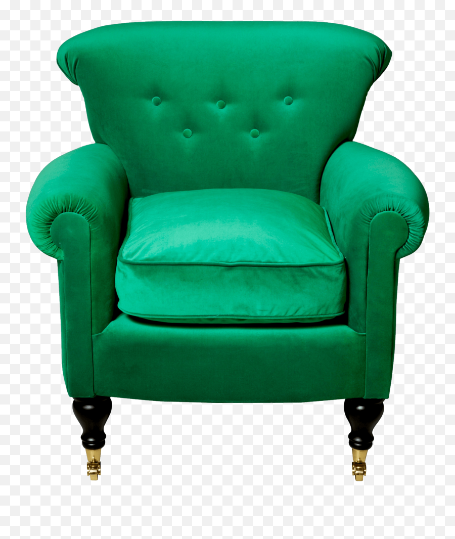 Comfy Green Armchair Transparent Png - Armchair Clipart,Chair Transparent Background