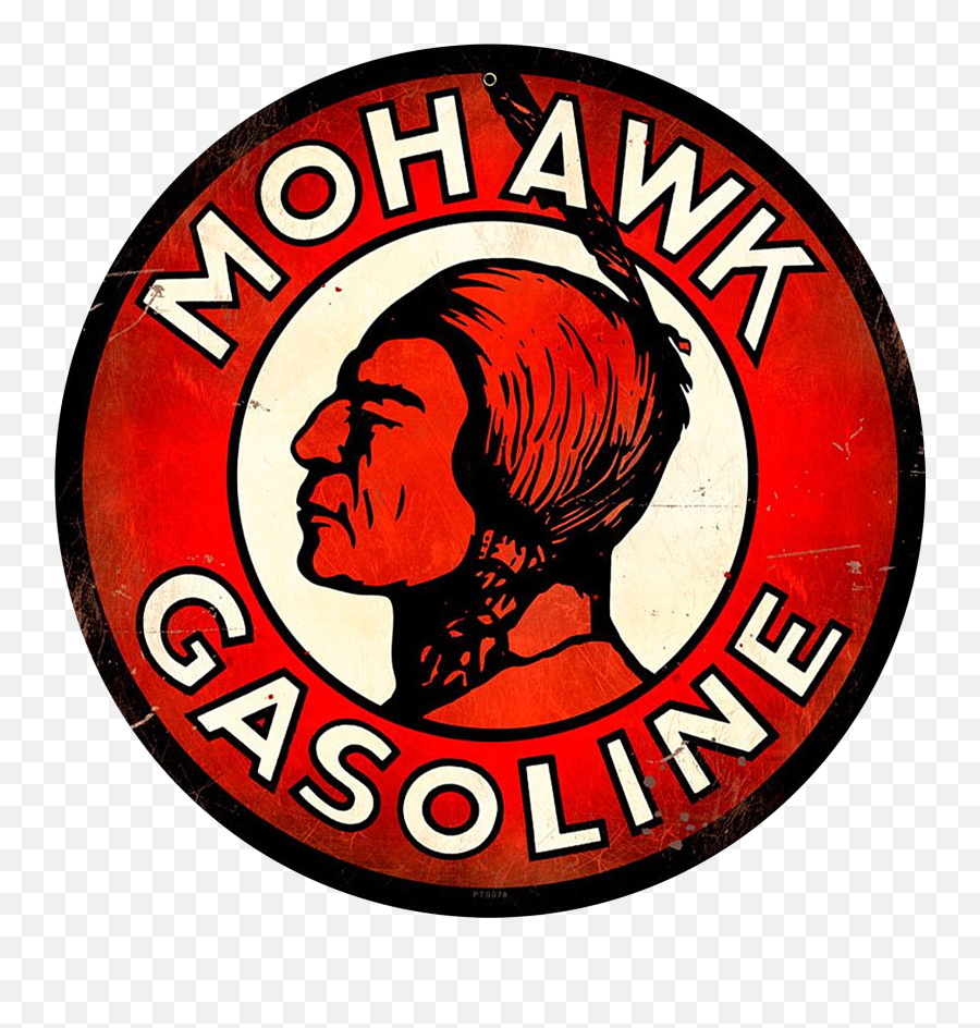 Download Hd Vintage Mohawk Gasoline Sign - Mohawk Gasoline Associated General Contractors Of America Png,Mohawk Png