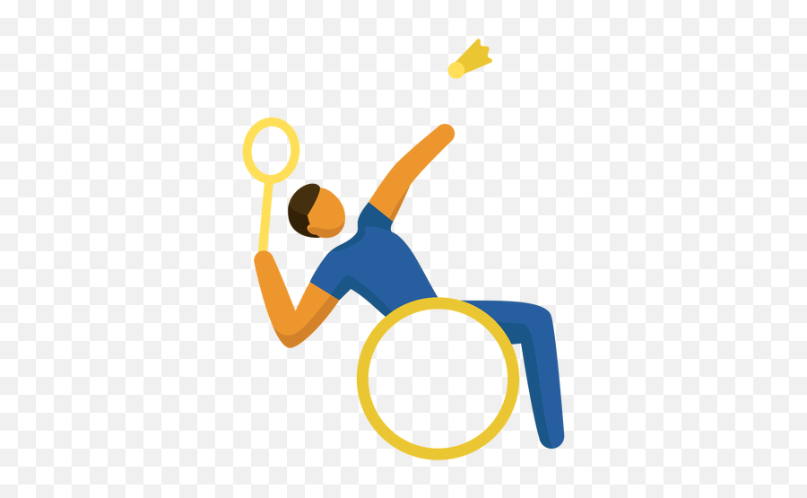 Paralympic Sport Pictogram Para Badminton Flat - Transparent Clip Art Png,Handicap Png