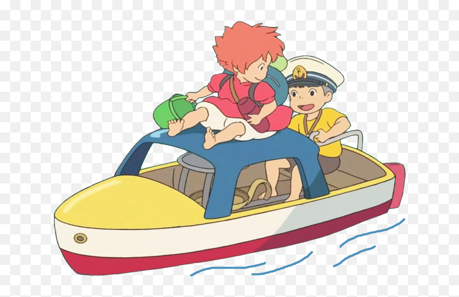 Ponyososukeboatpng 720523 Pixels Studio Ghibli - Ponyo On The Cliff,Cartoon Boat Png