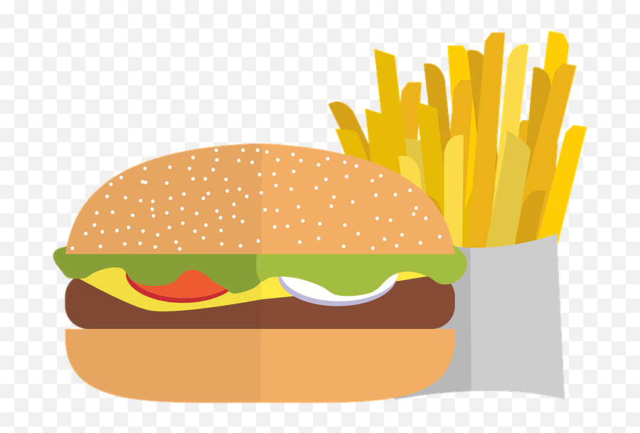 Pommes Chips Burger - Fastfood Png,Burger And Fries Png