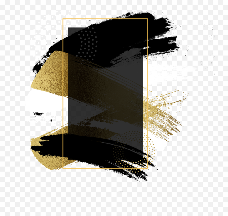 Black Gold Border Sticker By Lu2092 - Dot Png,Gold Border Transparent