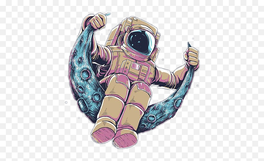 Spaceman - Astronaut Sitting On Moon Transparent Png Astronaut Sitting On Moon,Spaceman Png