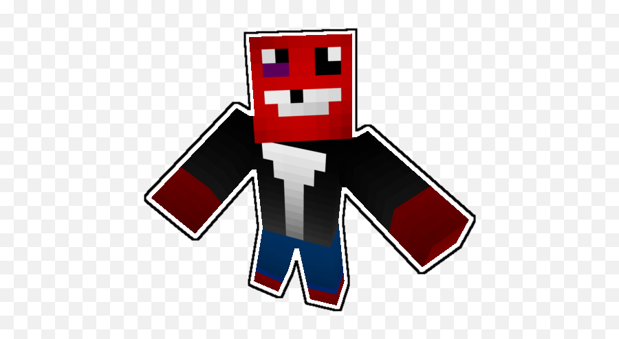 Super Meat Boy In Jacket Hd Shading Minecraft Skin - Fictional Character Png,Super Meat Boy Logo