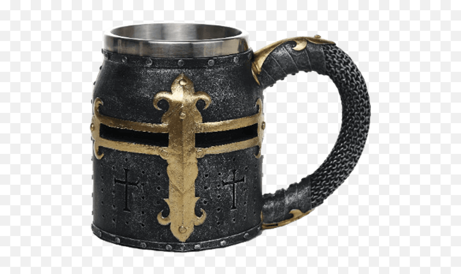 Download Hd Crusader Knight Helm Mug - Knight Helm Deus Vult Mug Png,Crusader Helmet Png