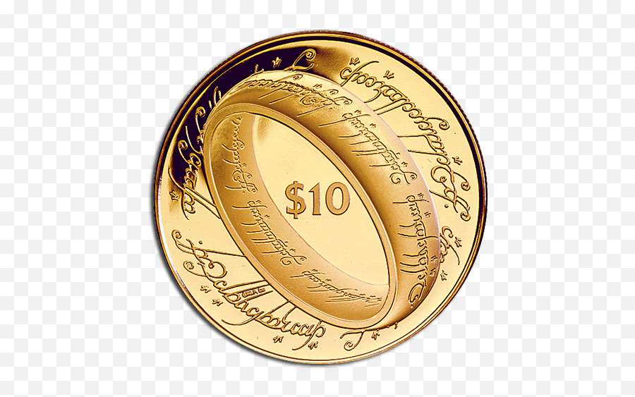 The Lord Of Rings Gold Proof Coin New Zealand Post Coins - Money The Lord Of The Ring Png,Lord Of The Rings Png