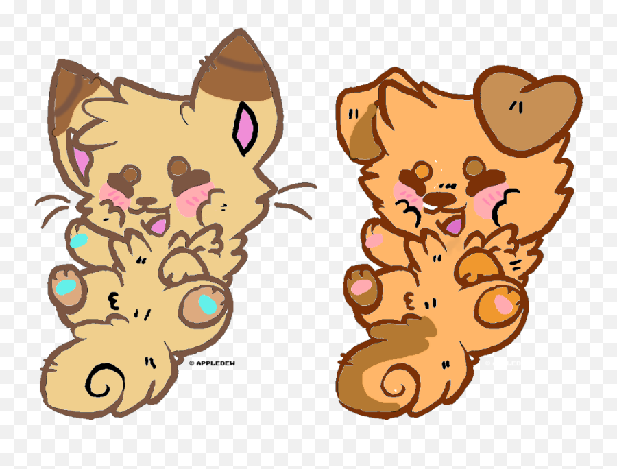Download Wolf And Kitten Adoption By Kawaii Art - Kawaii Cute Kawaii Wolf Art Png,Kawaii Transparent