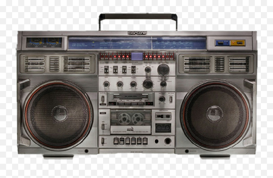 Boombox 80s Stereo Radio Sticker By Rich Resolutions - Boombox Old School Speakers Png,Boombox Transparent