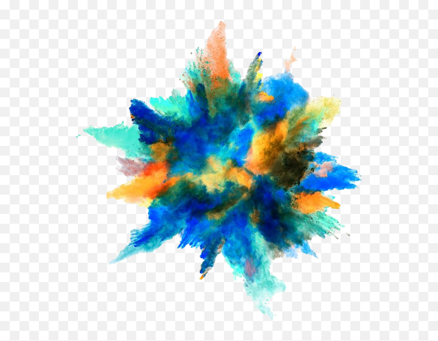 Color Explosion Png File - Color Splash Transparent Background,Explosion Png