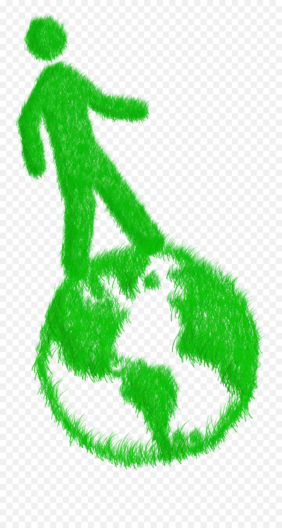 Green Grass Person Walking - Nachhaltiges Reisen Png,Globe Icon Transparent