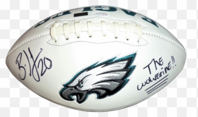 Brian Dawkins Autographed Philadelphia Eagles Logo Football W The Wolverine - Philadelphia Eagles 4k Logo Png,Philadelphia Eagles Logo Image