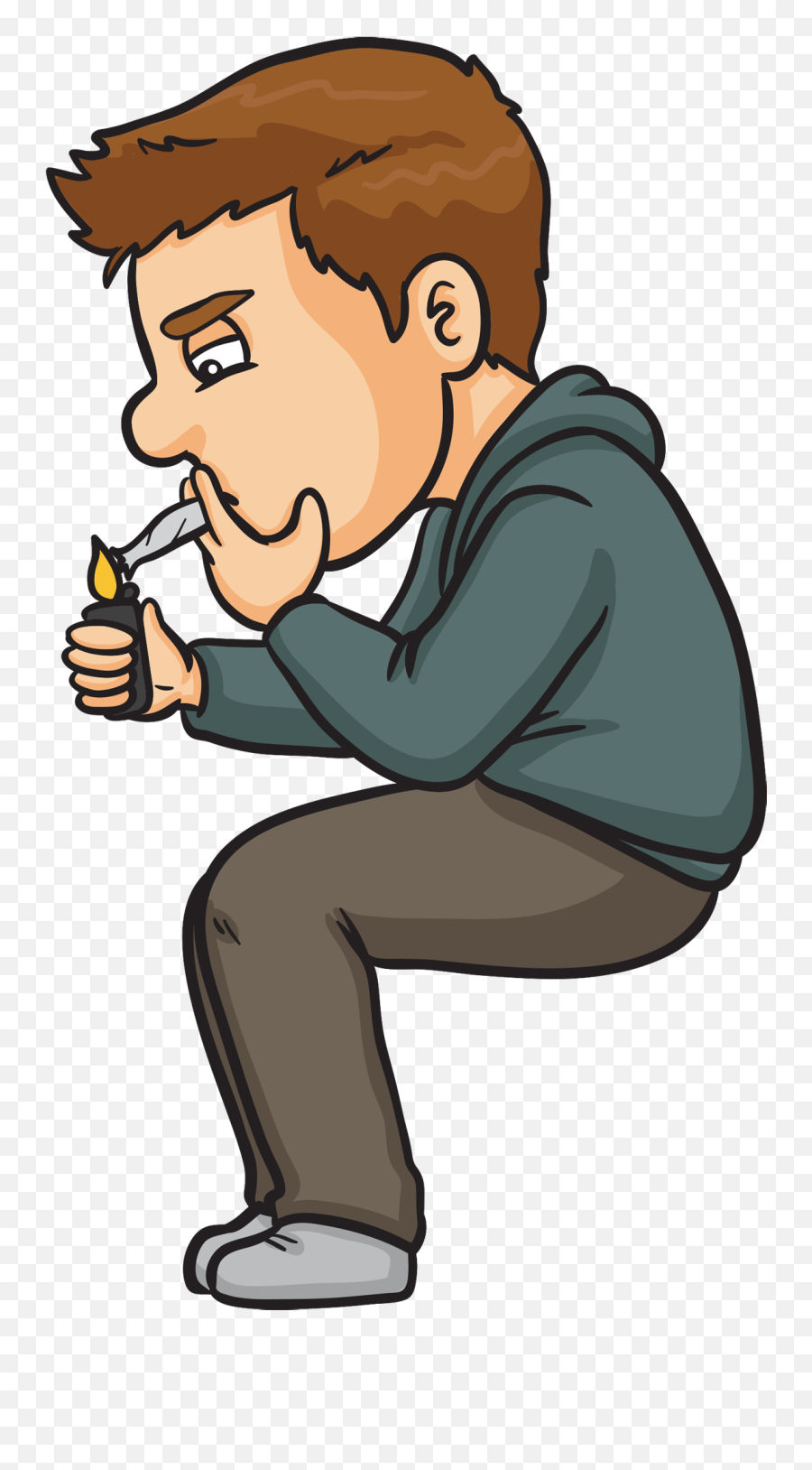 Weed Clipart Rolling - Cartoon Person Smoking Weed Png,Marijuana Joint Png