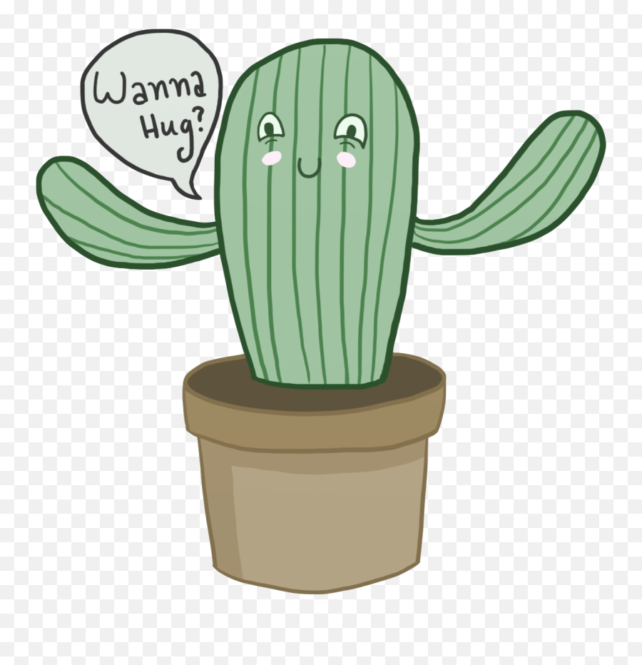 Cactus Drawing Tumblr Transparent - Cute I Wanna Hug Png,Tumblr Cactus Png