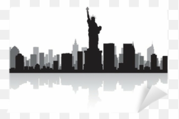 New York City Skyline Silhouette Wall - New York Minimalist Art Png,City Skyline Transparent