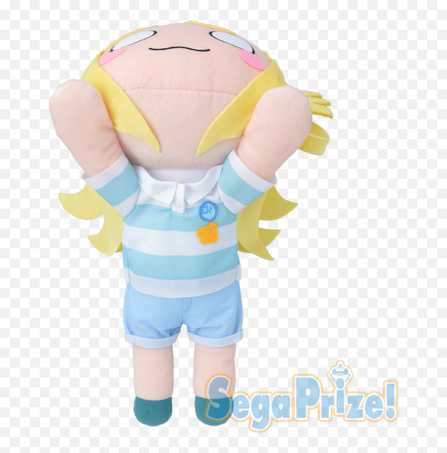 Love Live Sunshine Nesoberi Jumbo Plush Doll Mari Ohara Boarder Shirt Sg9859 - Sega Prize Png,Mari Ohara Transparent