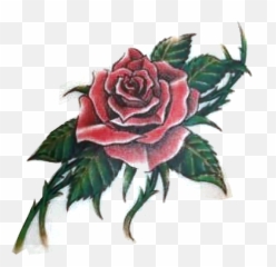 Rose Tattoo Red Flower Freetoe - Rose And Thorn Tattoo png