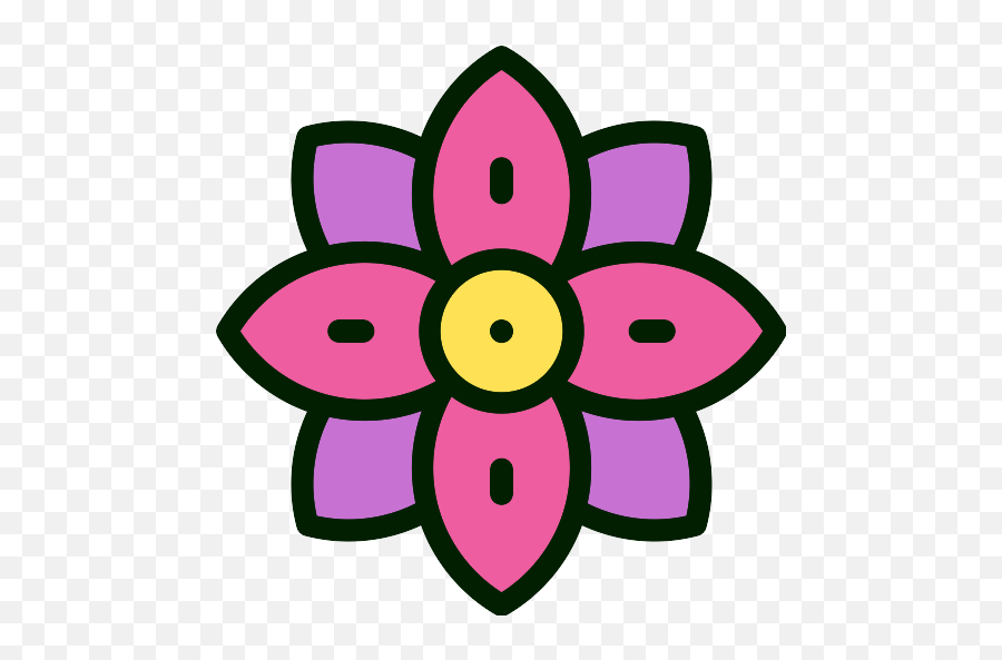 Flower With Petal In Other Color Vector Svg Icon 2 - Png Oriental Motifs,Flower Petal Icon