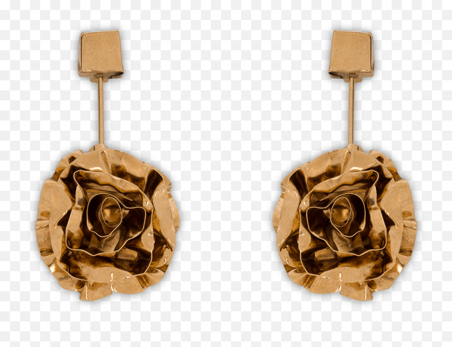 Gold Roses Pendant Earrings - Solid Png,Gold Nugget Icon
