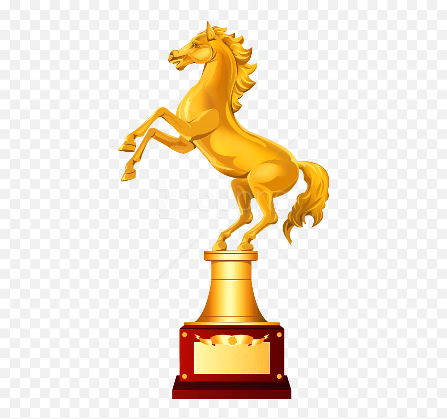Gold Unicorn Png - Free Png Trophy Horse Png Images Golden Horse Awards Trophy,Unicorn Png Transparent