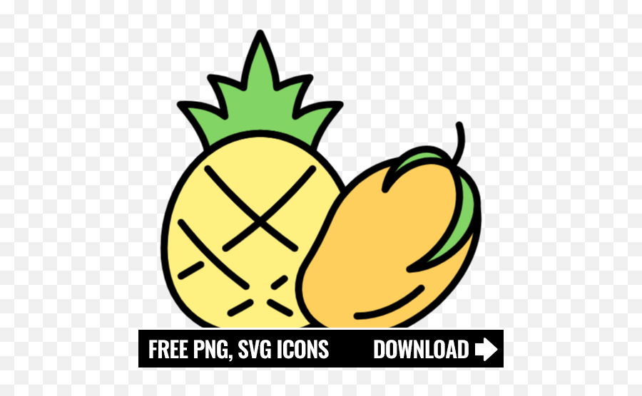 Free Mango And Pineapple Icon Symbol Png Svg Download - Delivery Time Icon Png,Icon Stickers Free