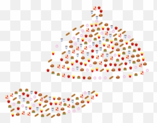 Lunch Plate With Food Icons Public Domain Vectors - Food Icon Png