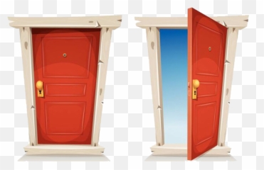 Door Cartoon Stock Illustration - Open And Toilet Door In Cartoon Png,Closed Door Icon