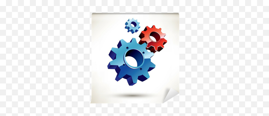 Wall Mural Gear Vector Symbol - Pixersus Simbolo De Engrenagem Png,Settings Gear Icon Vector