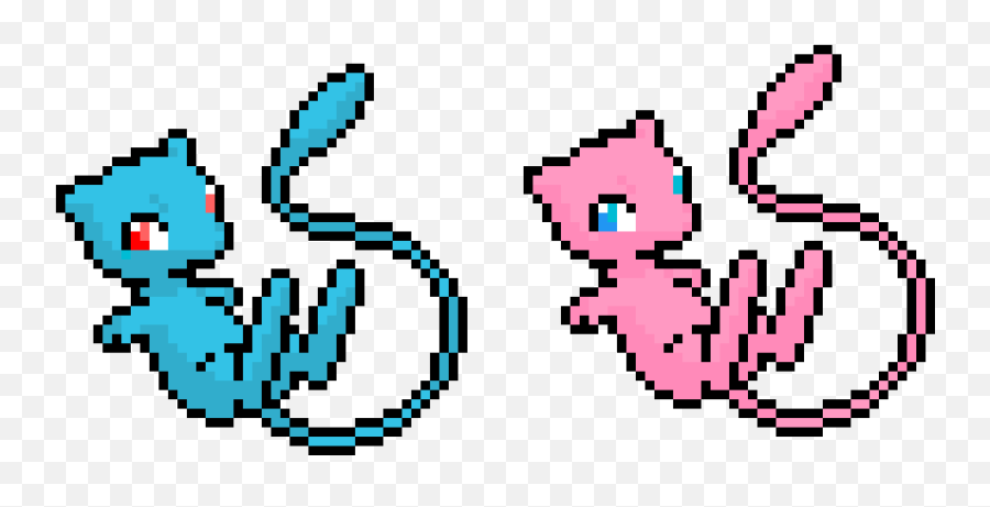 Shiny Mew And By Pinkkitty604 - Mew Pixel Art Png,Shiny Eyes Png