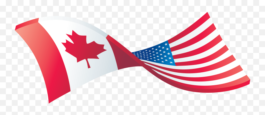 American Flags Transparent Png - American Canadian Flag Png,Canada Flag Transparent