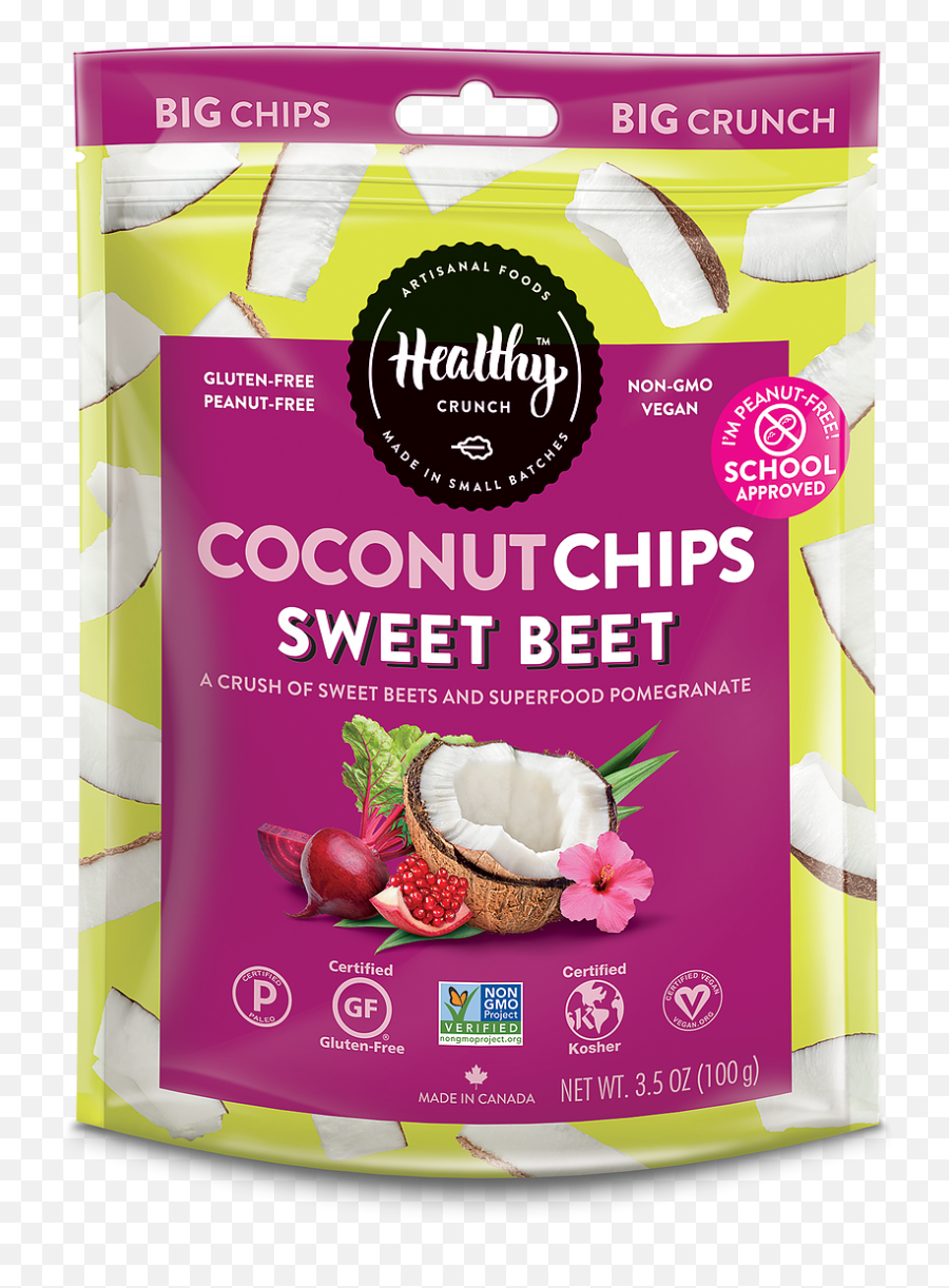 Sweet Beet Coconut Chips - Healthy Crunch Coconut Chips Png,Beet Png
