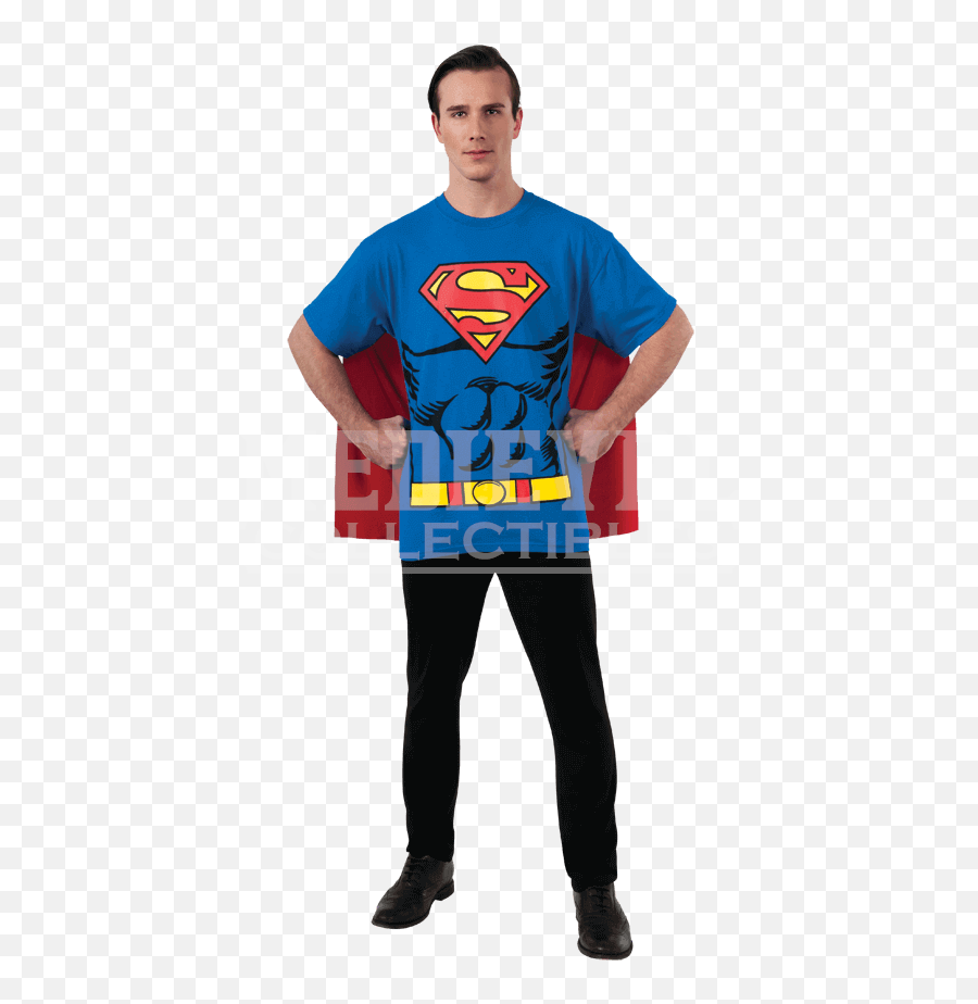 Download Adult Superman Cape T - Shirt Superman Costume For Superman Men Costume Png,Superman Cape Png