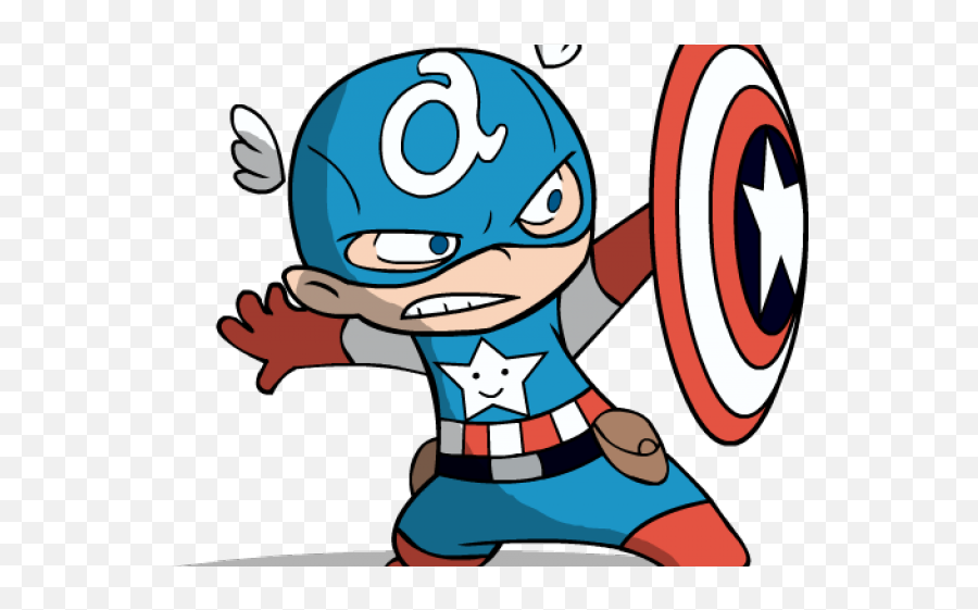 Captain America Clipart Transparent - Transparent Captain America Cartoon Png,Captain America Transparent Background