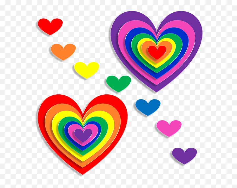 Hearts Love 3d Valentineu0027s - Free Image On Pixabay Corazones De Varios Colores Png,3d Heart Png