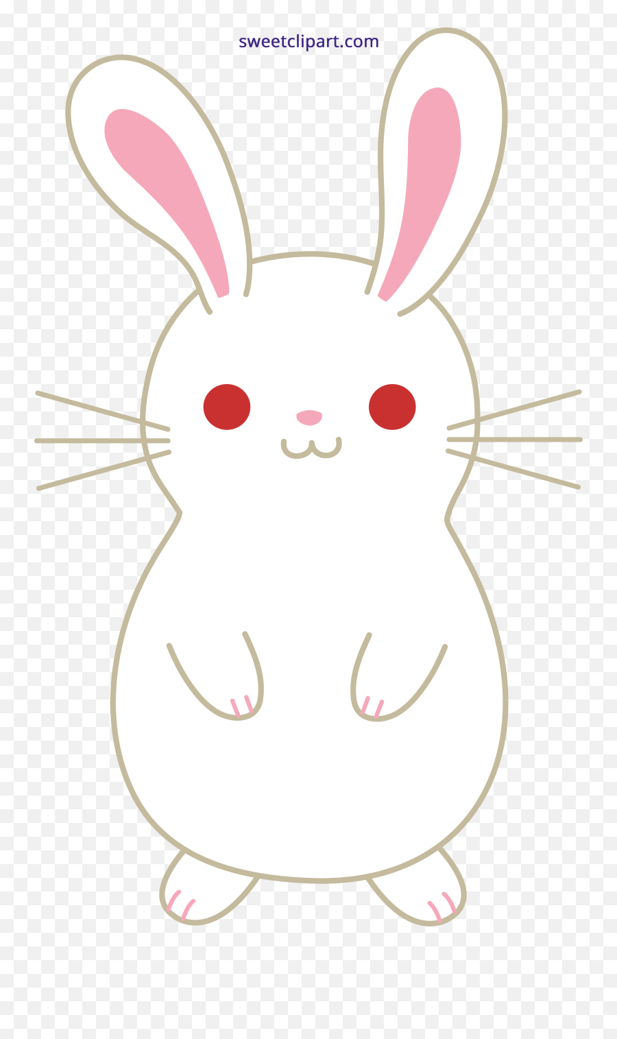 Cute White Albino Bunny Png Images - Easter Bunny Drawing Easy,White Bunny Png