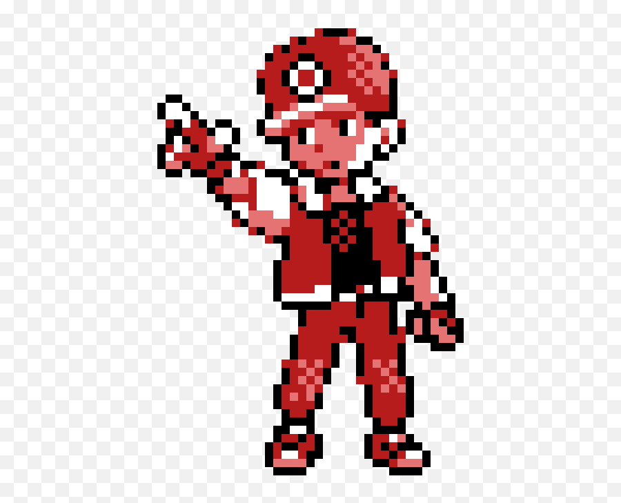 Pixilart - pokemon trainer red sprite. (pokemon origins color) by