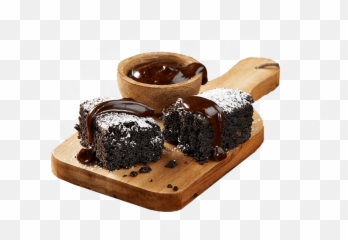 Download Hd Menu Chocolate Brownie - Soufflé Png,Brownie Png