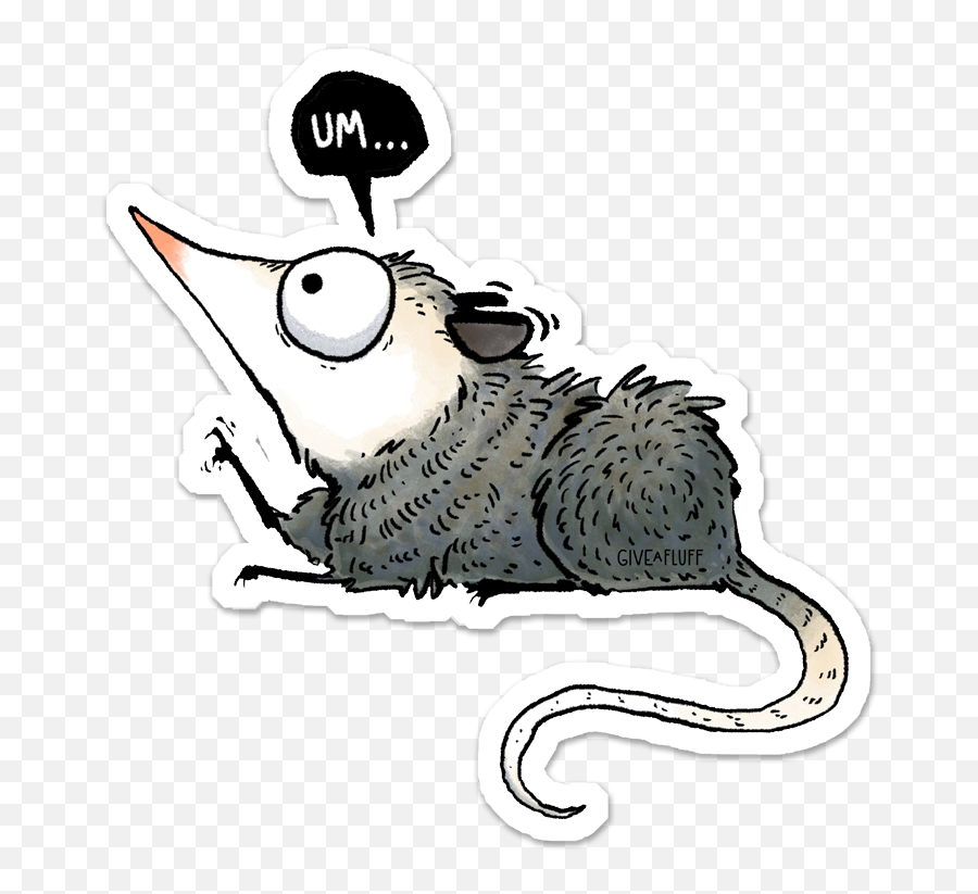 Norbert The Opossum Sticker - Cartoon Png,Opossum Png