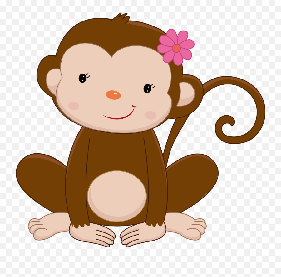 Jungle Animals Png - Cute Monkey Clipart,Rainforest Png