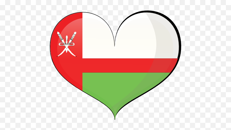 Oman Heart Flag Clipart - Oman Flag Png,Oman Flag Png