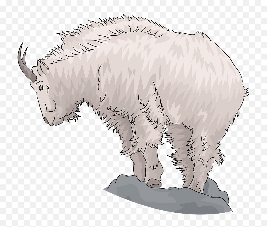 Mountain Goat Clipart - Transparent Mountain Goat Png,Goat Transparent