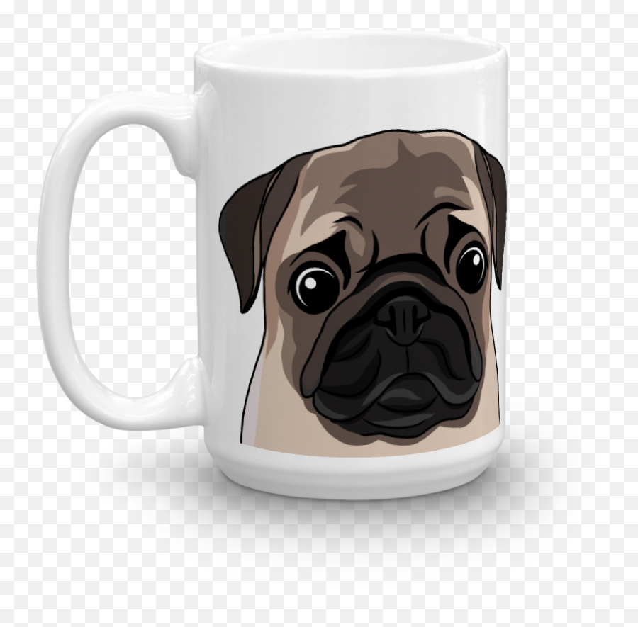 Download Hd Pug Face Coffee Mug - Pug Png,Ahegao Face Transparent