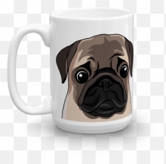 Download Hd Pug Face Coffee Mug - Pug Png,Ahegao Face Transparent