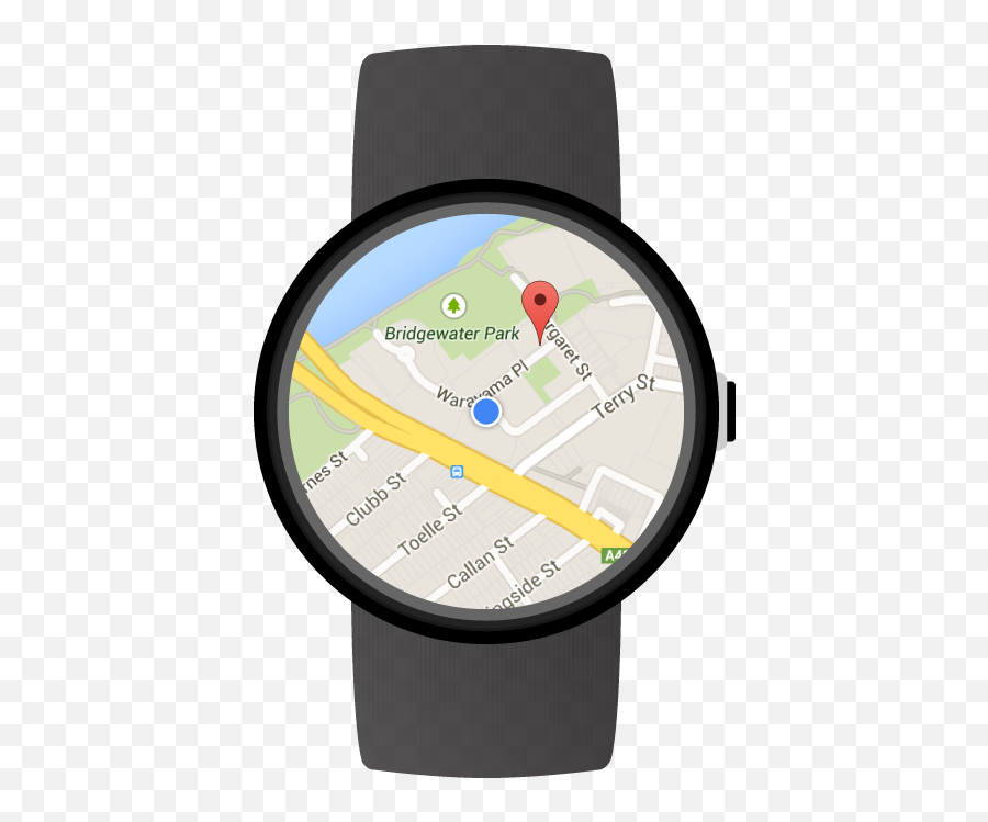 Google Map Marker Png - A Map On A Wearable Device Wear Os Android Smart Watch Png,Map Marker Png