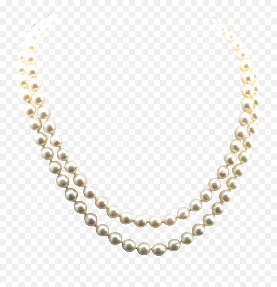 Double Strand Semi Baroque Aa Grade - Pearls On Black Background Png,Pearl Transparent Background