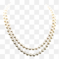 Double Strand Semi Baroque Aa Grade - Pearls On Black Background png