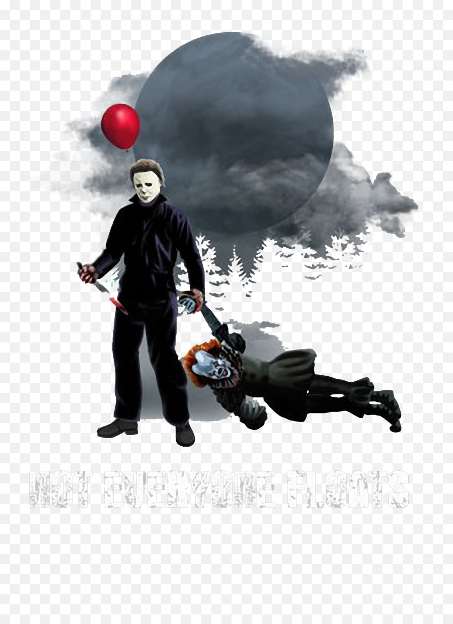 Michael Myers And Pennywise Not Everyone Floats Shirt - Illustration Png,Michael Myers Png