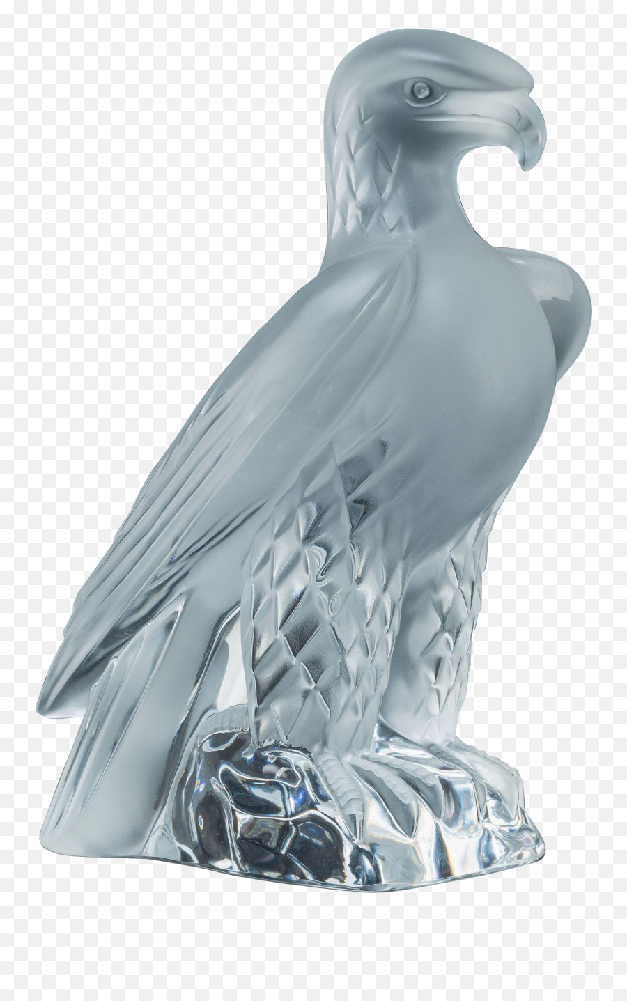 Lalique France Rare Falcon Clear And Frosted Glass Signed - Sea Eagle Png,Falcon Transparent