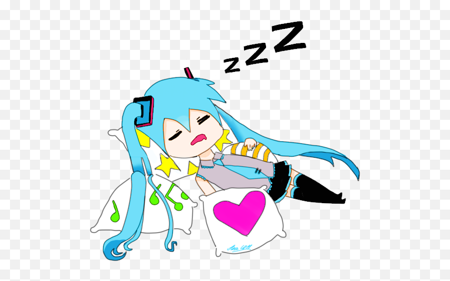 Sleeping Clipart Woman Sleep - Clip Art Png,Miku Transparent